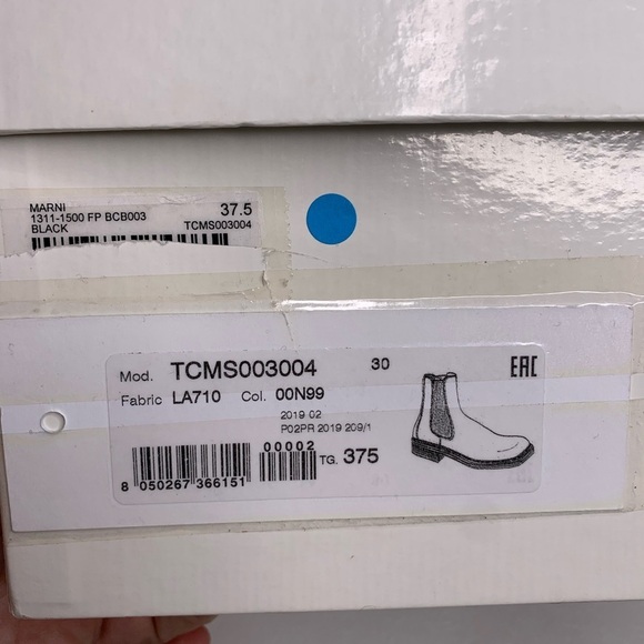 Marni Square Toe Chelsea Boots 37.5 - Picture 10 of 10
